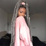 Long Gray Box Braids