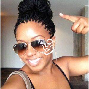 Hairstyle  Braid Medium Box Braids With A High Bun Style For Black