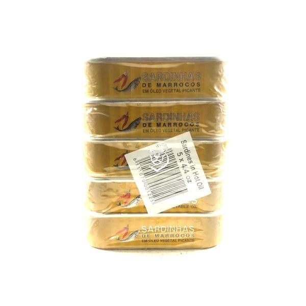 Hot Safi Sardines in Spicy Vegetable Oil - 5 Packs