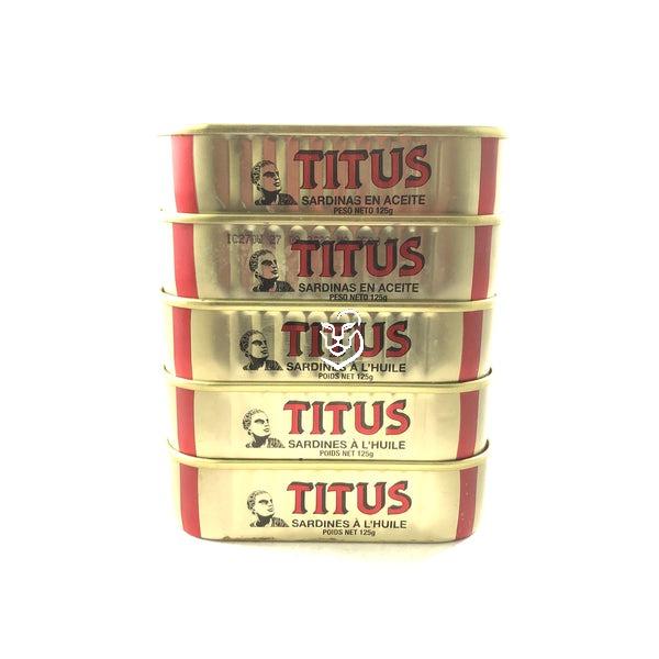 Titus Sardine in Oil 4oz - 5 Packs