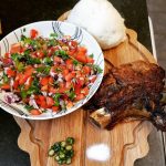 Ugali, nyama choma na kachumbari