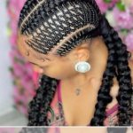 Chunky Feed-in Cornrows With Micro Lace