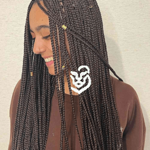 Extremely Lengthy Small Braids Adorned with Cuffs
