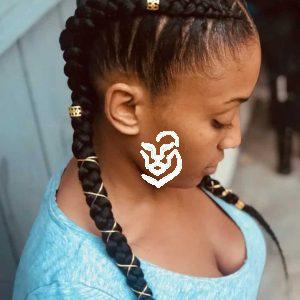 Goddess Braids in a High Bun