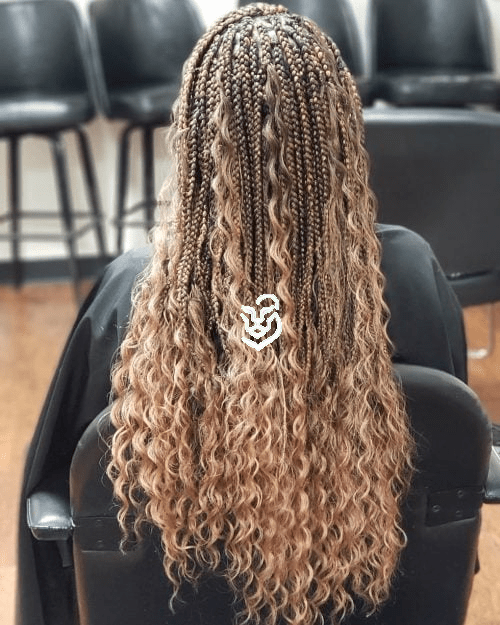 Gorgeous Micro Braids with Curls