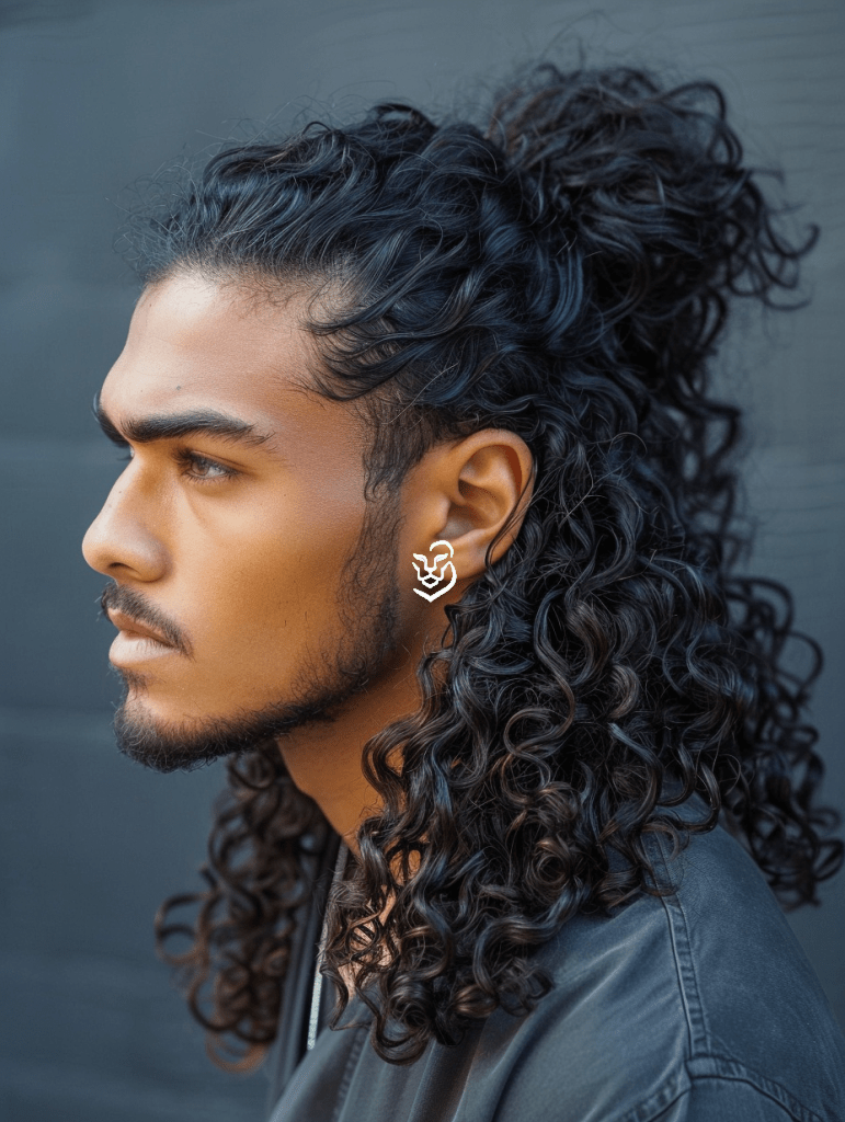 Long Curly Ponytail with Undercut