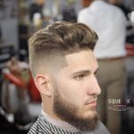 Medium Length Haircut With A Clean Line Up