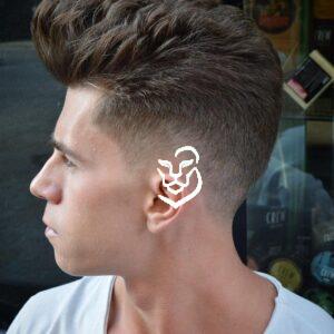 Pompadour Haircut With A Mid Fade