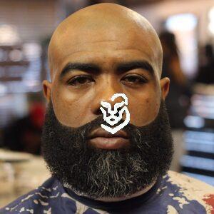 Shaved Head + Long Beard