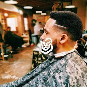 Short Afro + Shaved Line