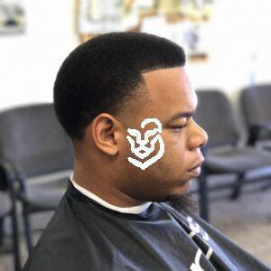 Short Afro + Temple Fade