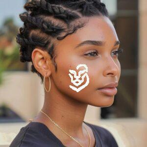 Short hair side braid