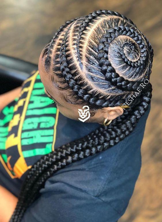 Snail Pattern Cornrows