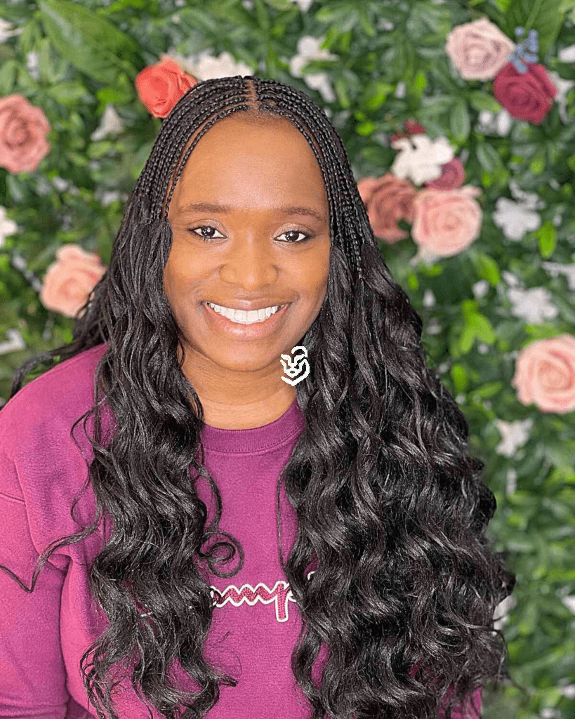 Tiny Braids Paired with Lengthy Loose Waves
