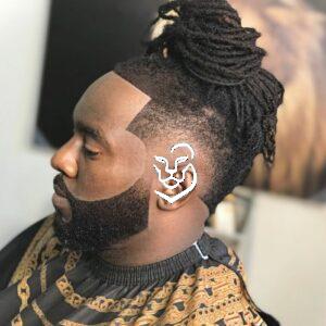 Locs on top and Fade side