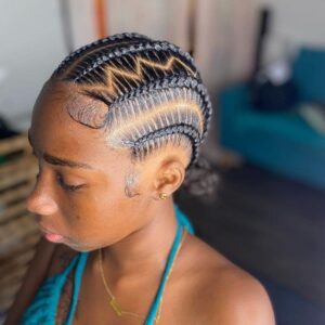 Simple and very neat cornrows
