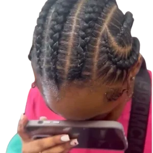 Backward cornrows extending to the waist 2