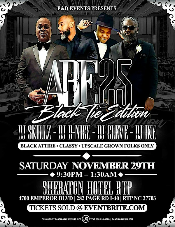 ABE 2025 Black Tie Edition with DJ Skillz, DJ Cleve, DJ Ike & DJ D-Nice