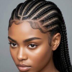 Neat Backward Cornrows